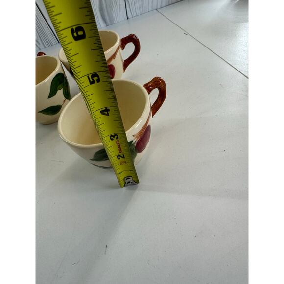 Vintage FRANCISCAN APPLE  Demi Cups and Saucers Lot Of 6 Vintage - Picture 11 of 12